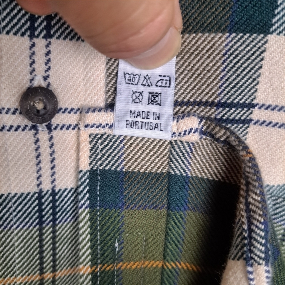 Barbour Tartans Plaid Loose Fit Men's XXL Green Plaid 100% Cotton Hunt Work - Picture 10 of 10